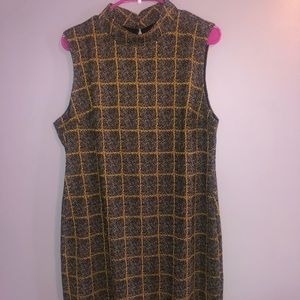 Black, yellow, and white plaid dress!